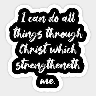 Philippians 4:13 Bible Verse KJV Text Sticker